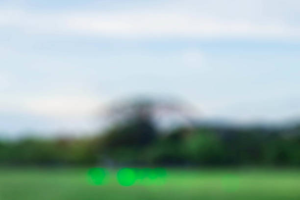 istock Green lawns with blurred images. 840387962