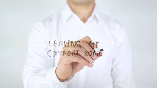 istock Leaving My Comfort Zone, Man Writing on Glass 840395904