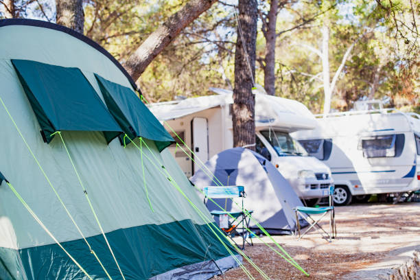 istock Tent by the seashore, Croatia 840397148
