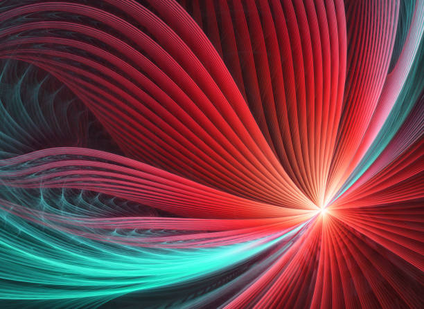 istock Colorful fractal with a red swirl pattern 840403568
