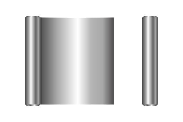 istock Realistic roll of aluminium foil, icon. Vector illustration. 840411860