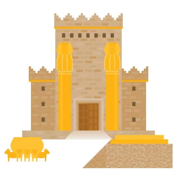 Vector illustration of King Solomon's temple