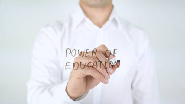istock Power of Education, Man Writing on Glass 840424550