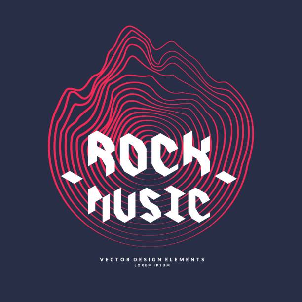 ilustrações de stock, clip art, desenhos animados e ícones de rock music. poster of the sound wave - spectrum rainbow backgrounds disco