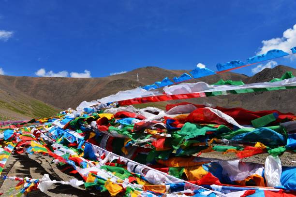 istock The prayer flags on the Tibetan Plateau 840439390