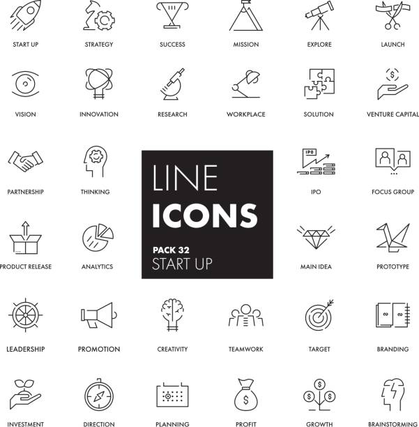 Line icons set. Start Up Line icons set. Start Up pack. Vector illustration. spy games stock illustrations