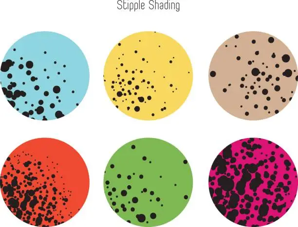 Vector illustration of Stipple shading