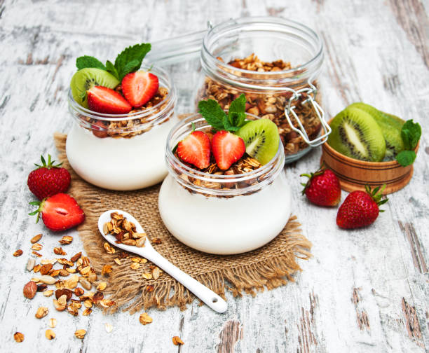 istock Yogurt and granola for breakfast 840440818