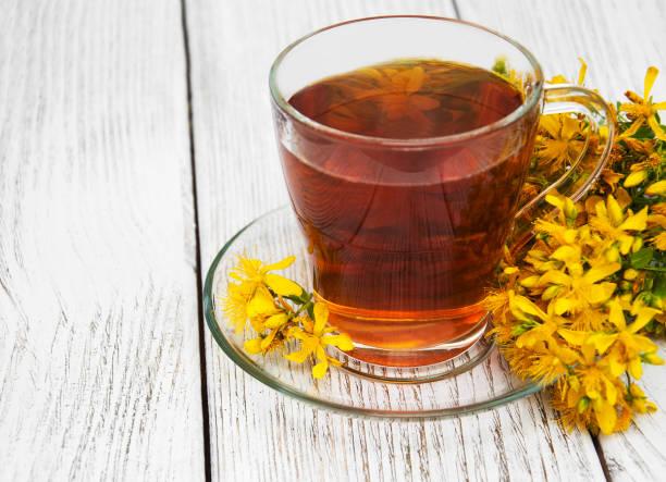 istock herbal tea in a glass cup 840440870