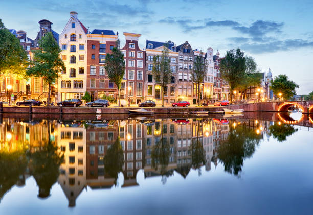 istock Amsterdam at night - Holland, Netherlands. 840443492
