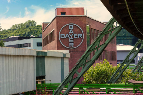 The Bayer AG plants located in Wuppertal Elberfeld stock photo