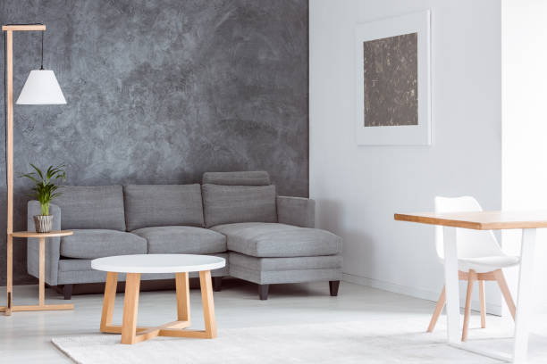 istock Multifunctional living room with lamp 840456308