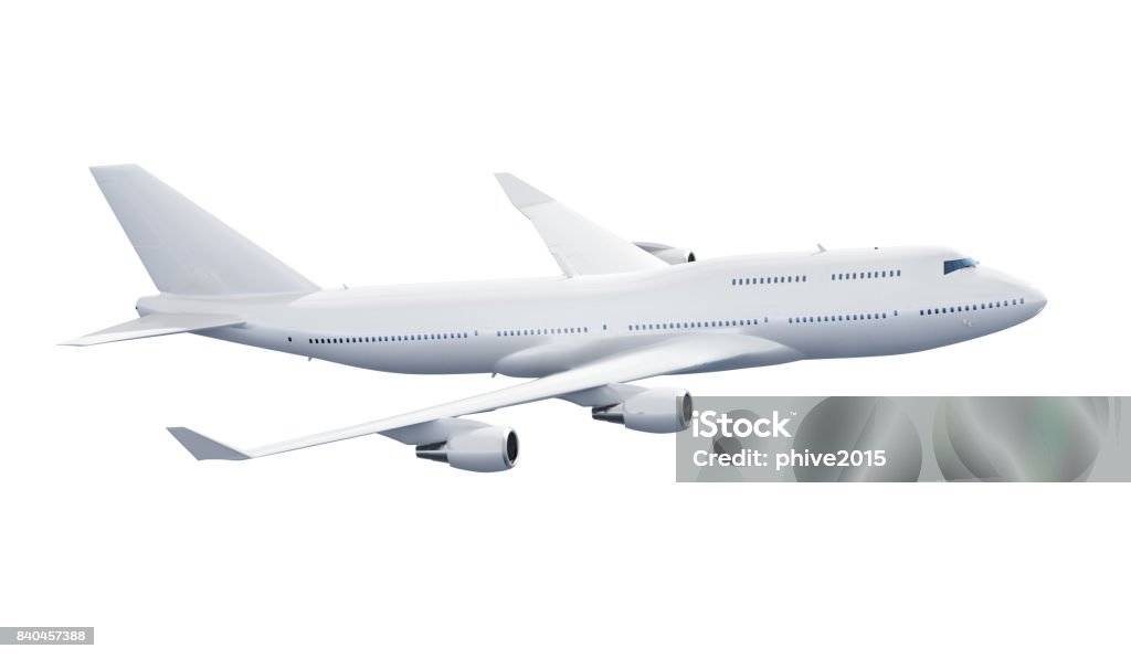 Avión aislado sobre fondo blanco - Foto de stock de Avión libre de derechos