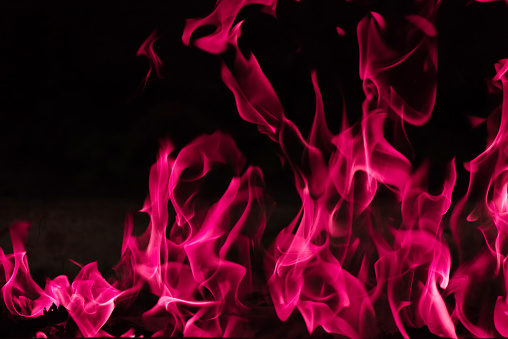 Blazing pink fire background and textured