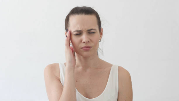 istock Frustration and Headache, Tense Young Woman, Portrait 840461900