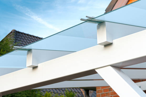 istock White painted construction timber glass roof new 840461988
