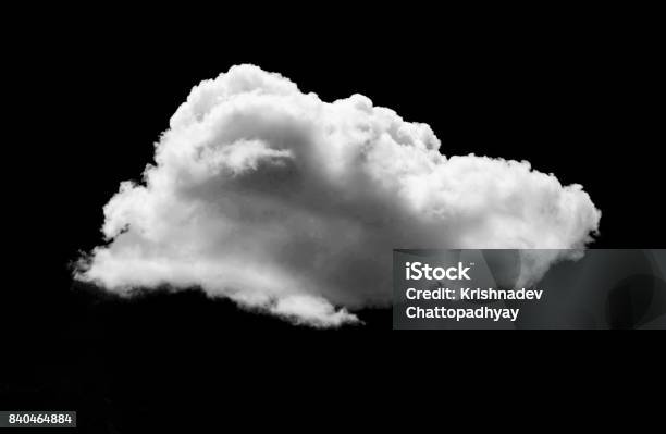 White Clouds On Black Sky Stock Photo - Download Image Now - Cut Out, Cloud - Sky, Storm Cloud