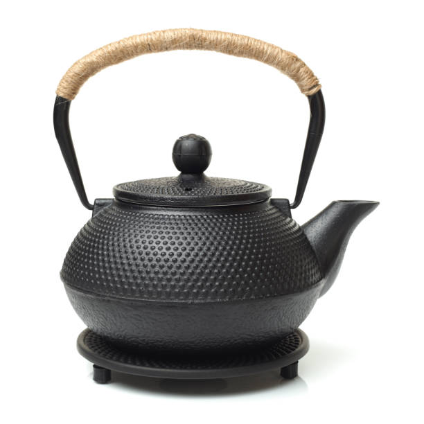 istock Chinese tea set with teapot, cups isolated on white 840472128