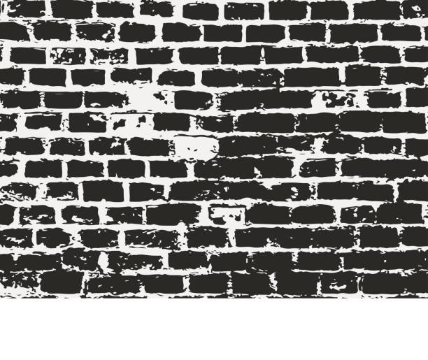 illustrations, cliparts, dessins animés et icônes de texture de mur vieilles briques. illustration pour le design rétro de superposition. - wall brick backgrounds textured effect