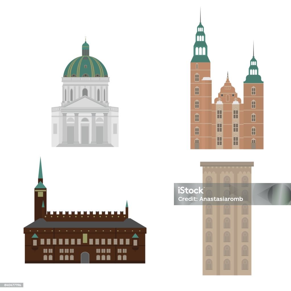 덴마크의 평면 스타일 랜드마크 아이콘 설정합니다. 코펜하겐 도시 명소입니다. 덴마크 건축 디자인 요소입니다. - 로열티 프리 개념 벡터 아트 덴마크의 평면 스타일 랜드마크 아이콘 설정합니다. 코펜하겐 도시 명소입니다. 덴마크 건축 디자인 요소입니다. - 로열티 프리 개념 벡터 아트