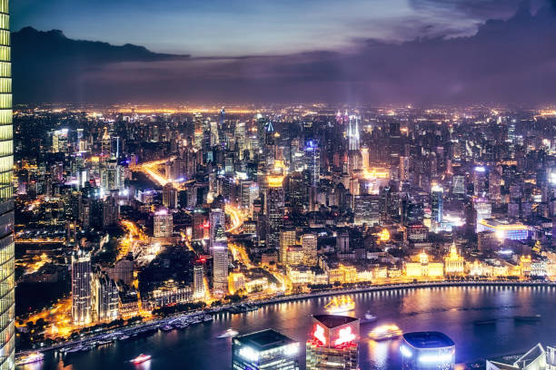istock Night view of Shanghai City 840478026
