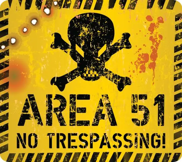 Vector illustration of Area 51 sign