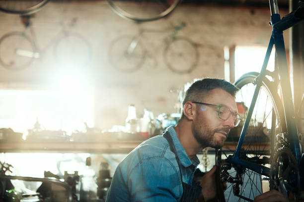 istock He's got a reputation for providing high quality bicycle maintenance 840485678
