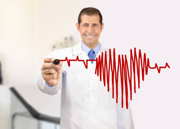 istock doctor drawing a electrocardiogram on a whitebboard 840488738