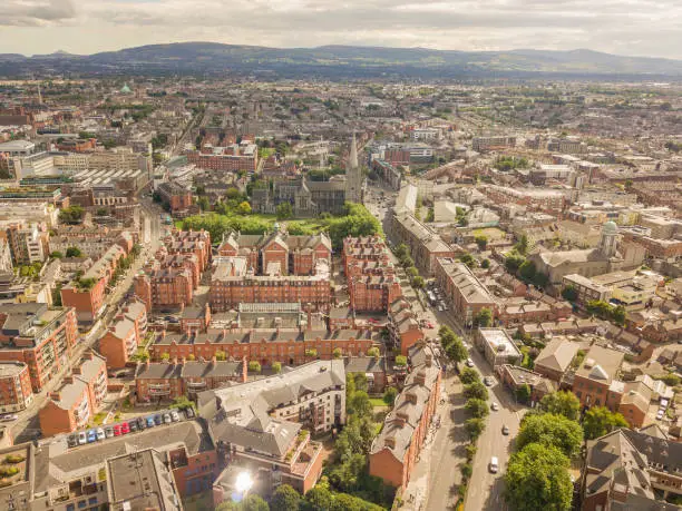 Photo of Dublin city centre from above