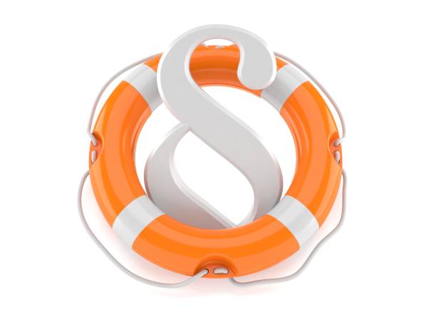 istock Paragraph symbol with life buoy 840489258