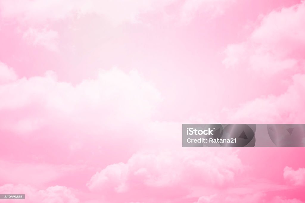 Nuage doux fantasme avec dégradé de couleur pastel - Photo de Rose libre de droits