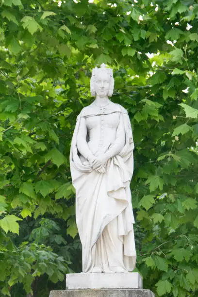 Statue of Margaret of Provence at Luxembourg Gardens in Paris, France