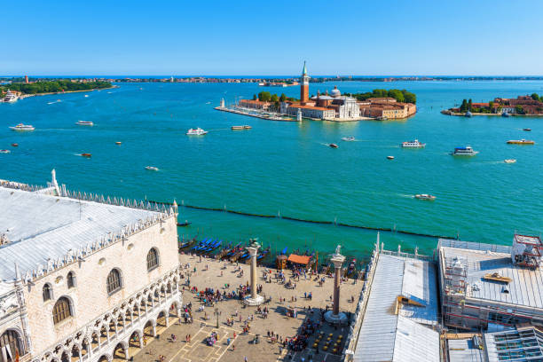 istock Aerial view of Venice with St Mark`s Square 840501694