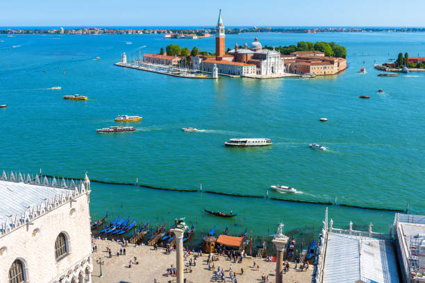 istock Aerial view of Venice with a sea 840501734