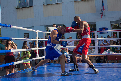 Makeevka: Amateur boxing competitions at the celebration of the city's day