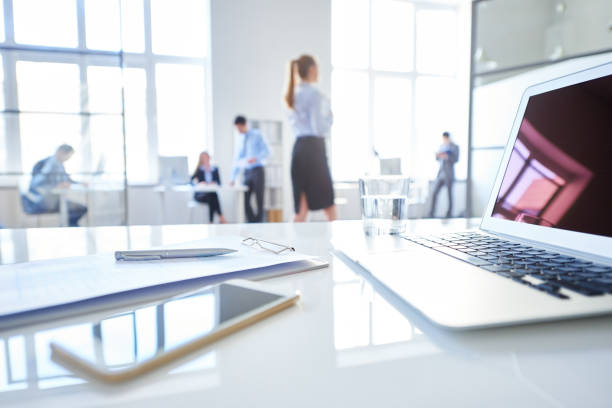 istock Business items on desk 840506644