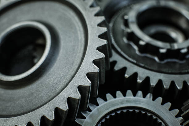 istock Gears auto set on the rude surface close up 840513928