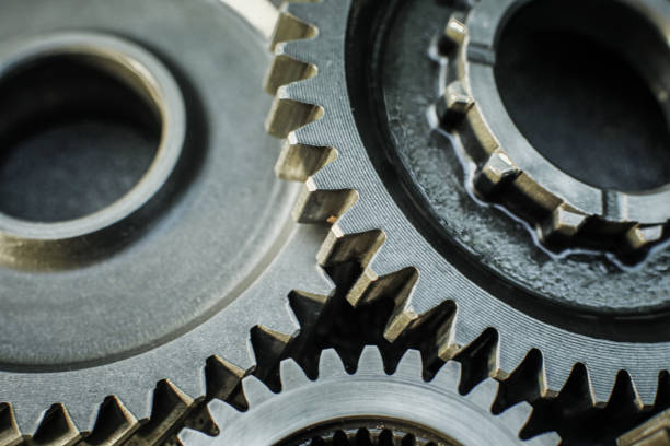 istock Gears auto set on the rude surface close up 840513952