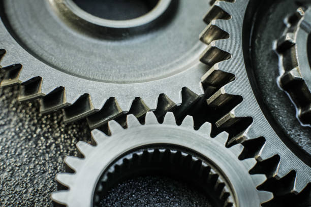 istock Gears auto set on the rude surface close up 840513968