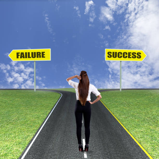 istock Businesswoman thinking about success or failure 840518556