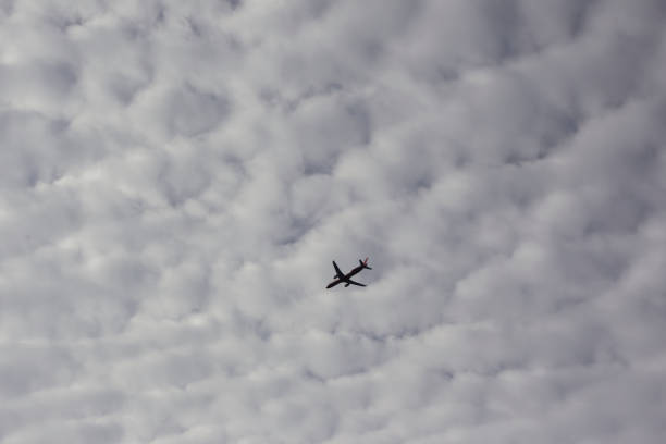 istock commercial Passenger plane flying over bosphorus below clouds in istanbul turkey 840518850