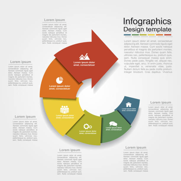 illustrations, cliparts, dessins animés et icônes de modèle de l’infographie. peut être utilisé pour la mise en page de flux de travail, diagramme, options étape affaires, bannière, conception de sites web. - 6 series