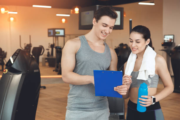 istock Young people training in gym body fit care 840531410