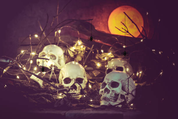 istock Skull and scary scene for Halloween 840533720