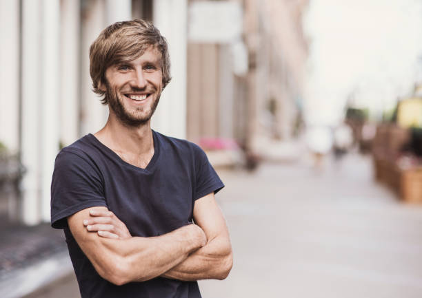 Handsome man portrait outdoors