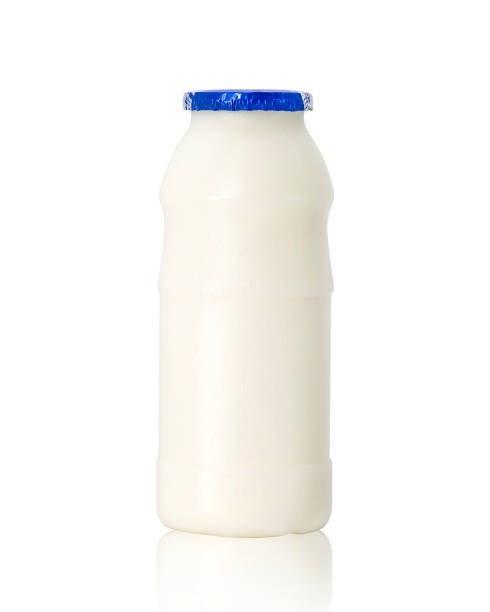istock Fresh milk bottle isolated on white background. Template of milk package for your design. Clipping paths object. 840552006