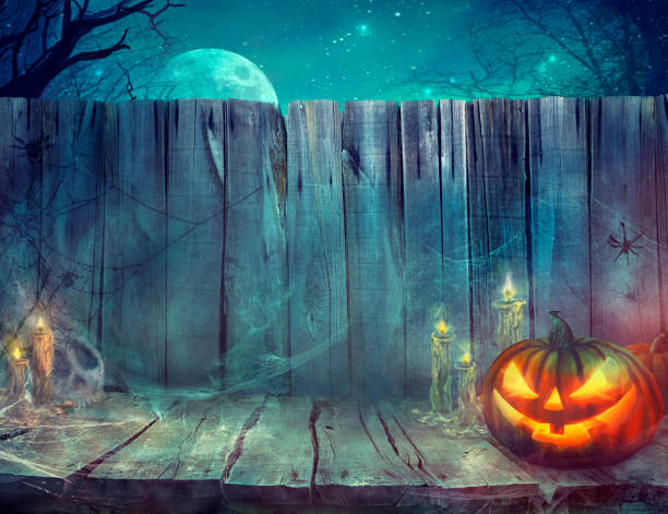 istock Halloween background with pumpkin 840562588
