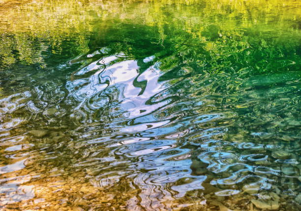 istock Rippled water colorful background 840565412