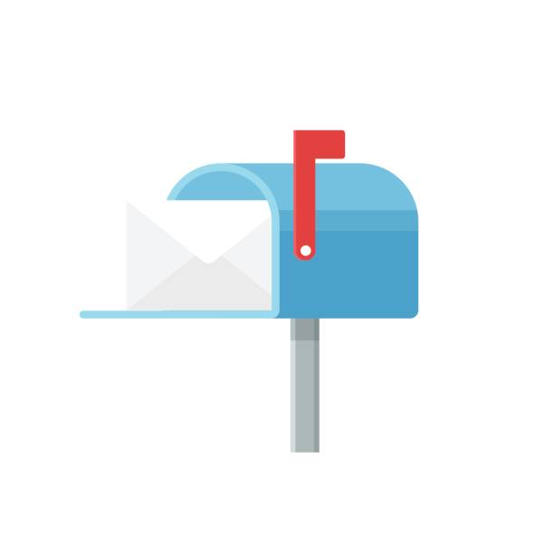 ilustrações, clipart, desenhos animados e ícones de vetor de ícone de caixa de correio - mail box