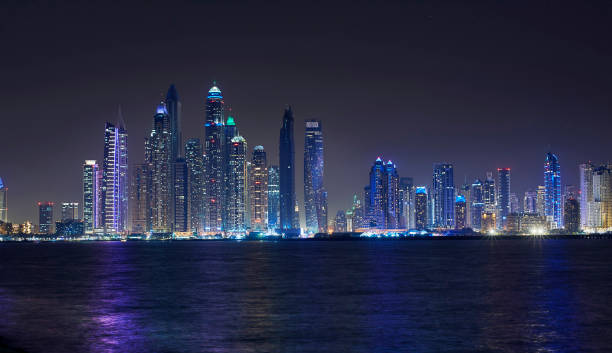 istock night view of dubai skyscrapers skyline 840578610